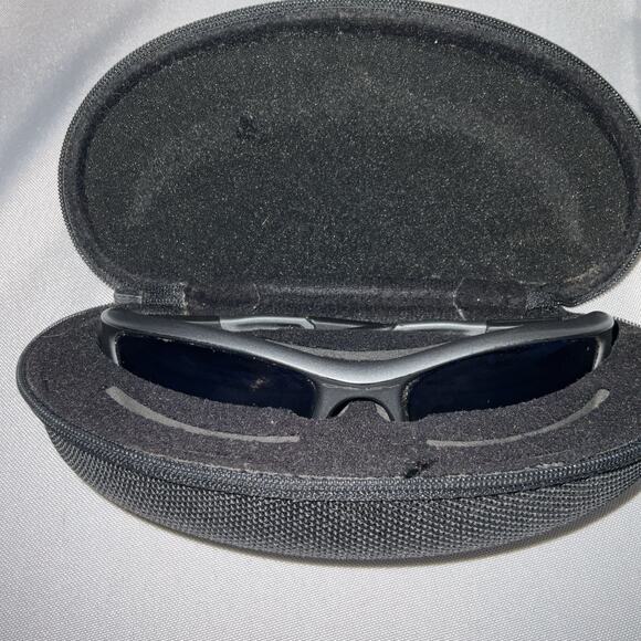 Oakley Flak Jacket Dark Grey Blue Polarized Lenses 03-916 - Picture 8 of 12